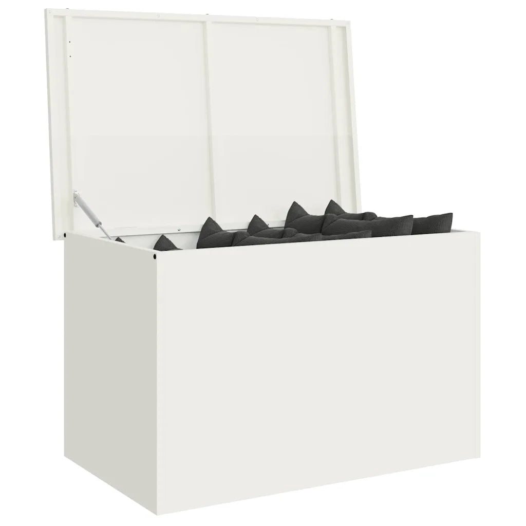 Scatola di Stoccaggio Esterno Bianco 80 x 50,5 x 50 cm Acciaio 874568