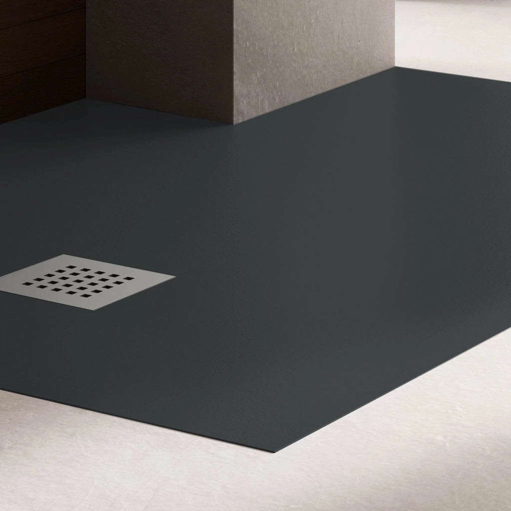 Piatto Doccia 80x100 Petra_h3- Hatria Superficie: Naturale, Colore:: Nero, Misure:: 80 x 100
