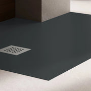 Piatto Doccia 80x100 Petra_h3- Hatria Superficie: Naturale, Colore:: Nero, Misure:: 80 x 100