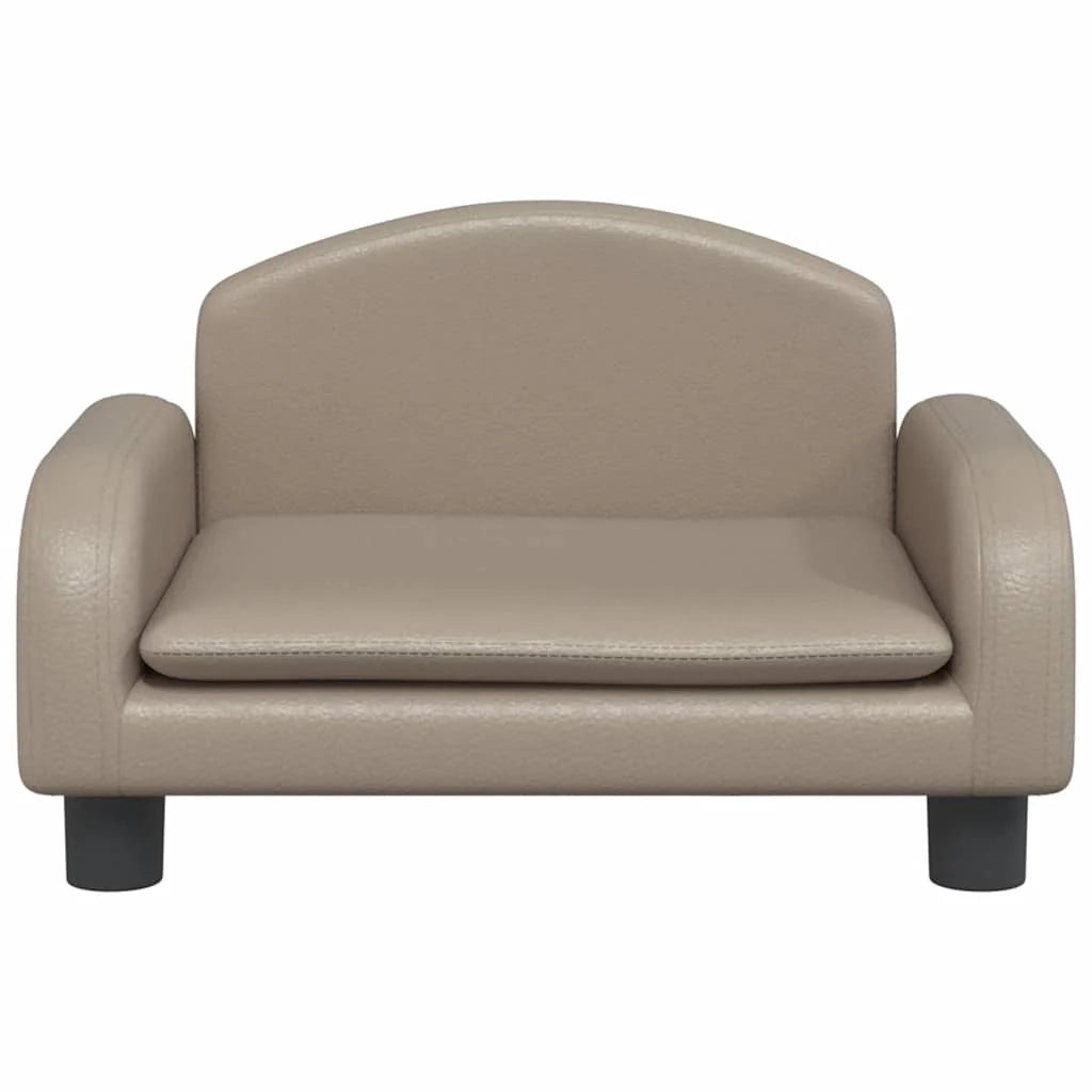 Cuccia per cani comoda cuccia da divano color cappuccino 50 x 40 x 30 cm similpelle marrone 02_0043076