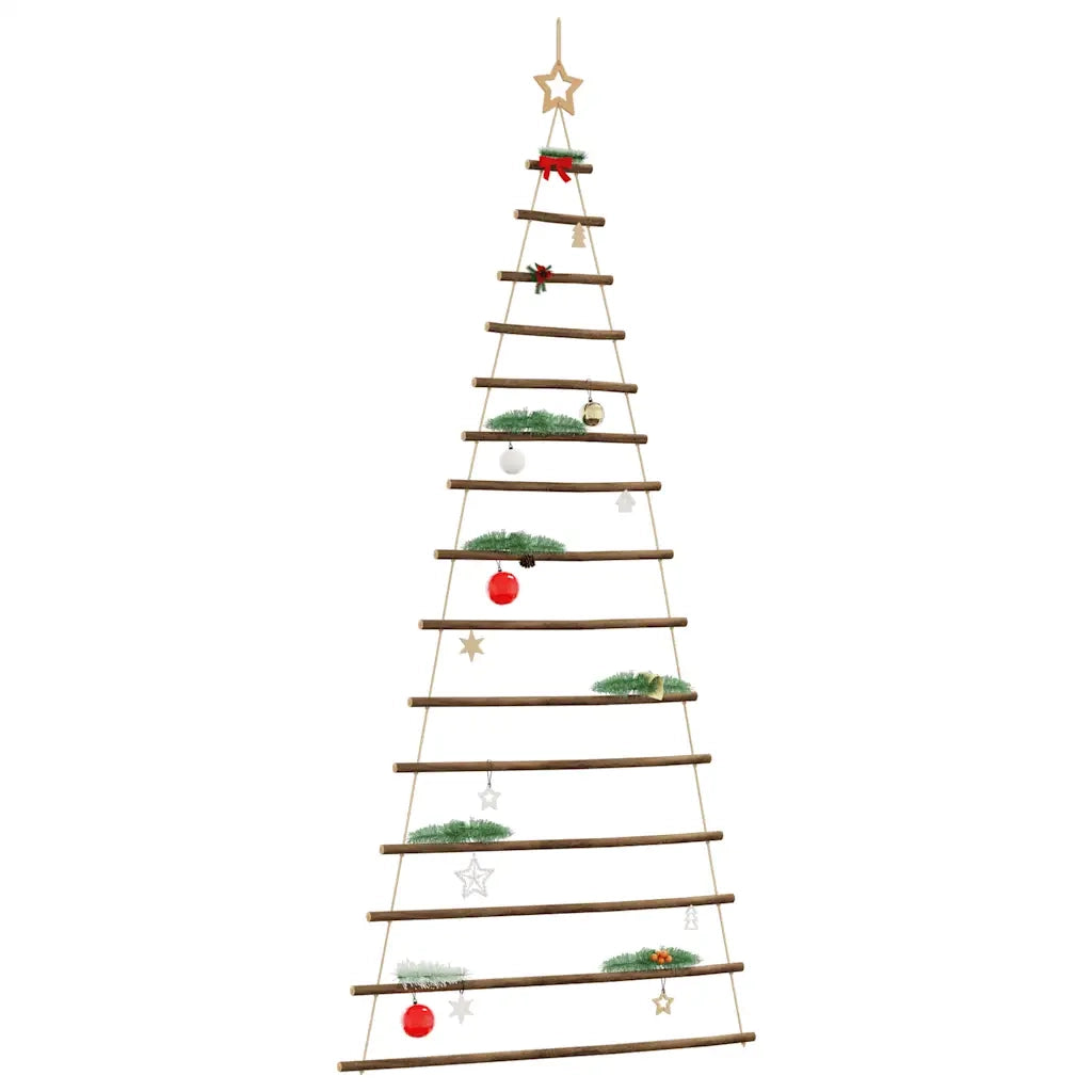 vidaXL Albero di Natale da Parete con Stella 100x210 cm Ramo Naturale