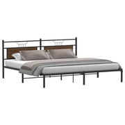 Giroletto senza Materasso Rovere Marrone 193x203 cm Truciolato