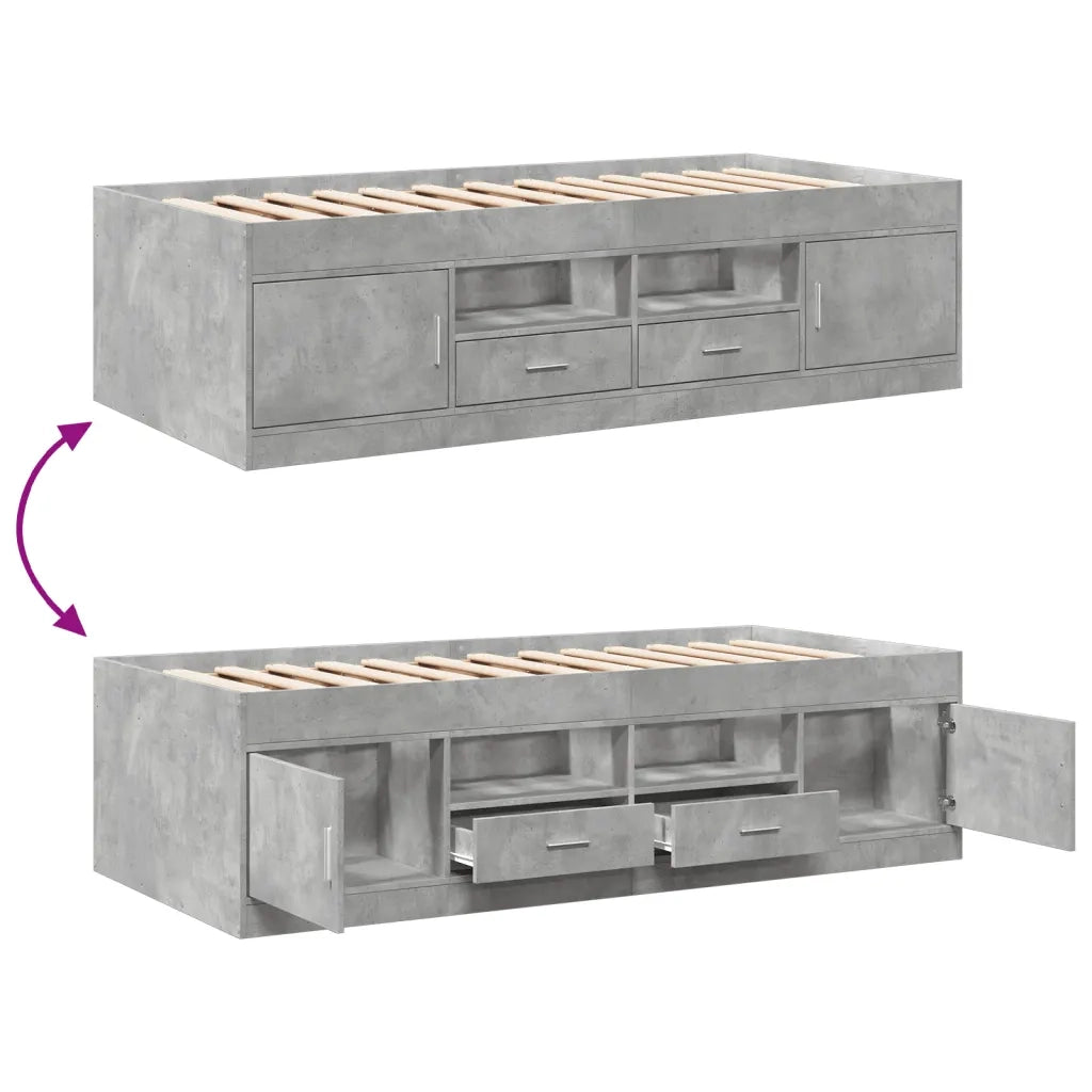Divano Letto con Cassetti senza Materasso 100x200 cm