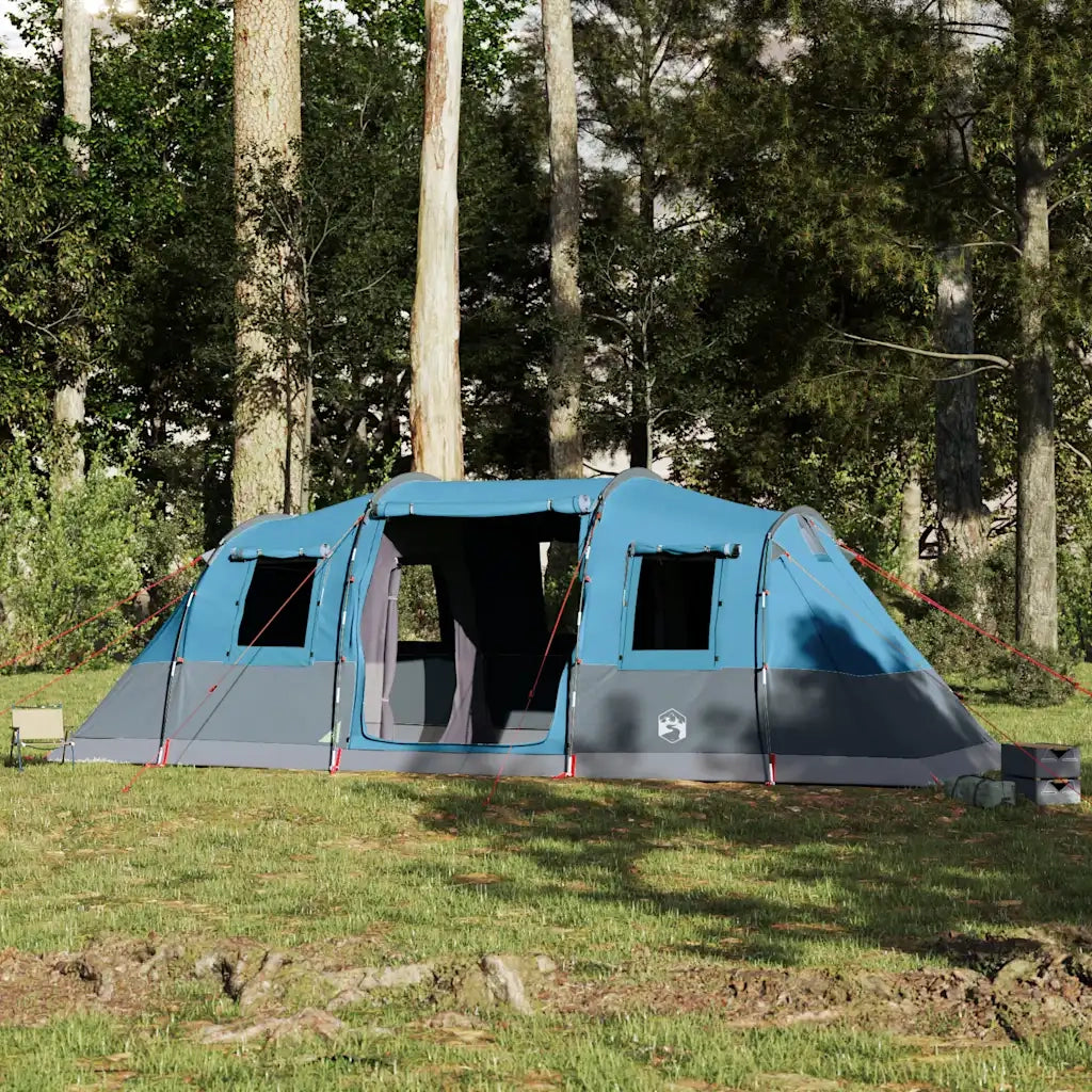 Tenda Familiare a Tunnel per 6 Persone Blu Impermeabile 4009417