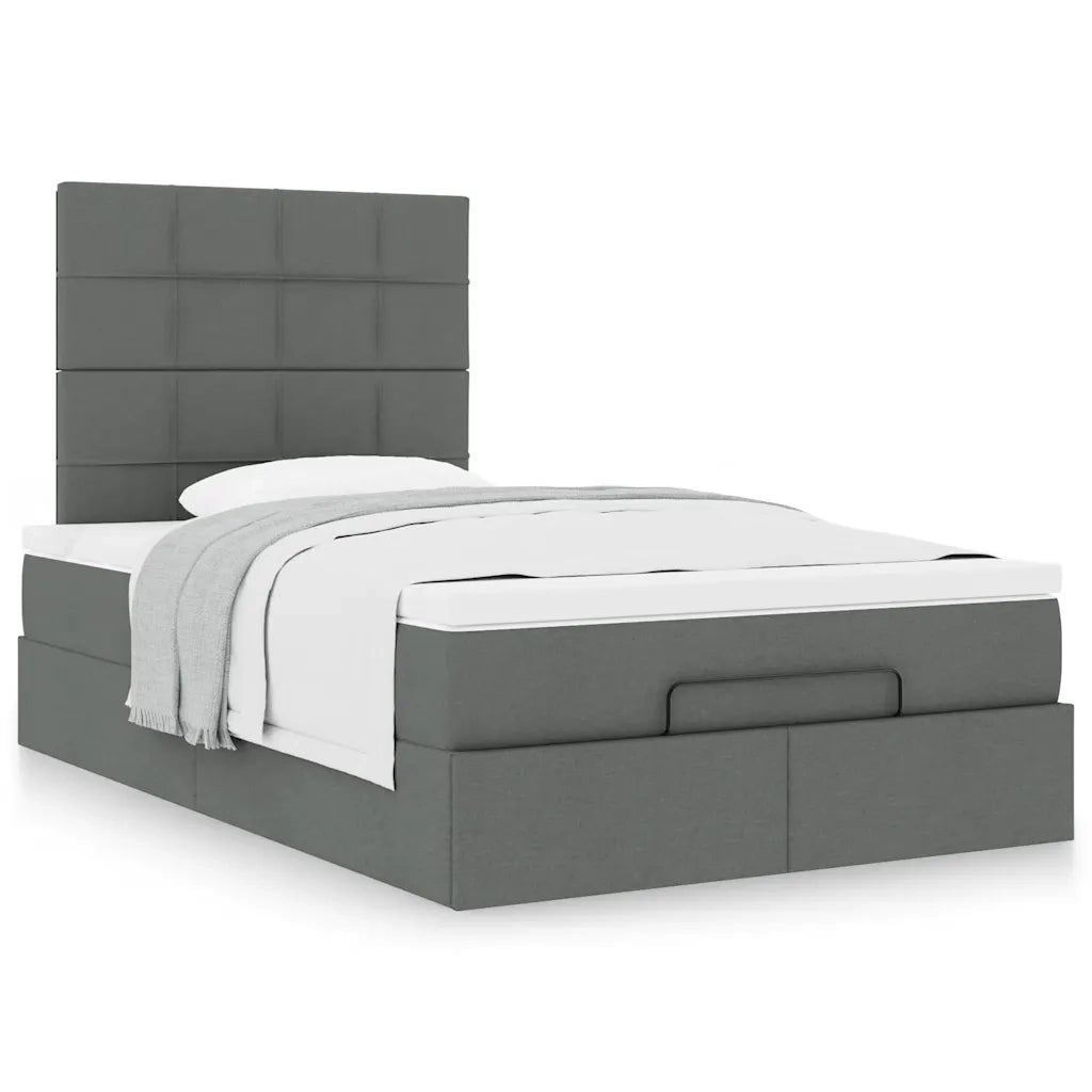Struttura Letto Pouf con Materasso 120x200 cm in Tessuto 3313148