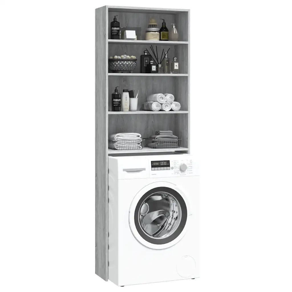 Mobile per Lavatrice Grigio Sonoma 64x24x190 cm CFW8221411