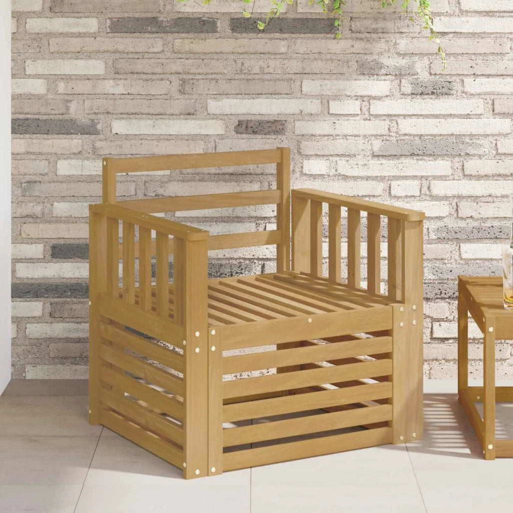 2 Pezzo Set di divani da esterno-Sofa da giardino Legno di Acacia Massello 464780