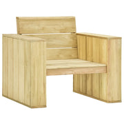 Sedia da Giardino con Cuscini Grigi Legno Pino Impregnato 3065742