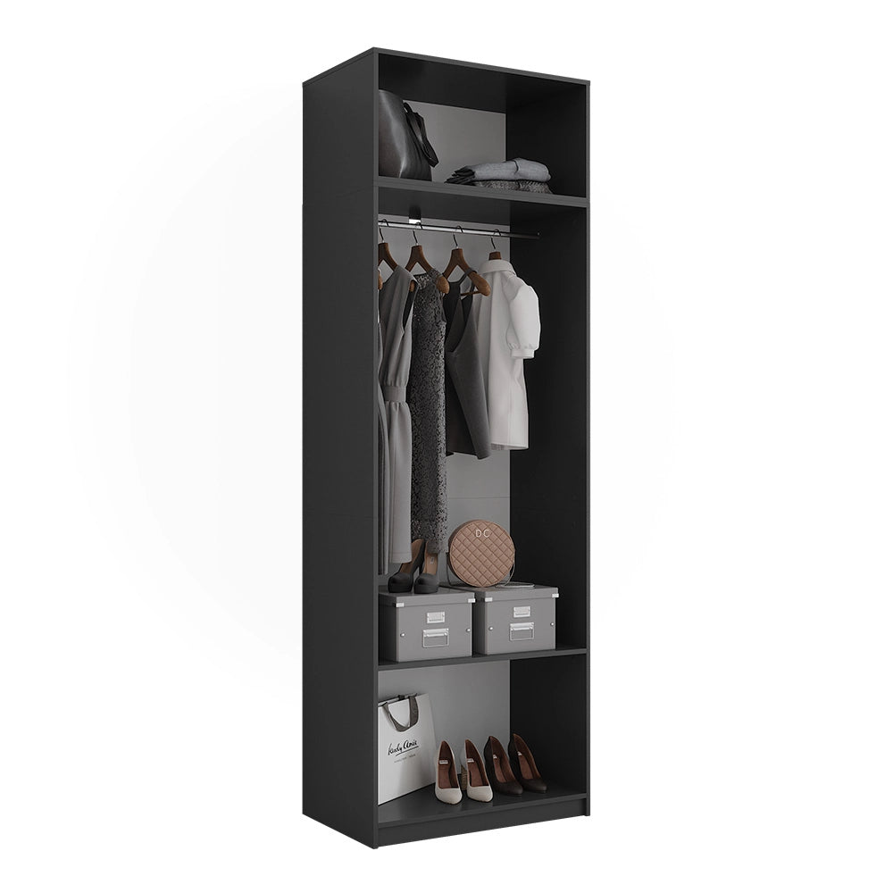 Armadio Elmo Antracite 80 x 40 cm Set di 2 Vicco