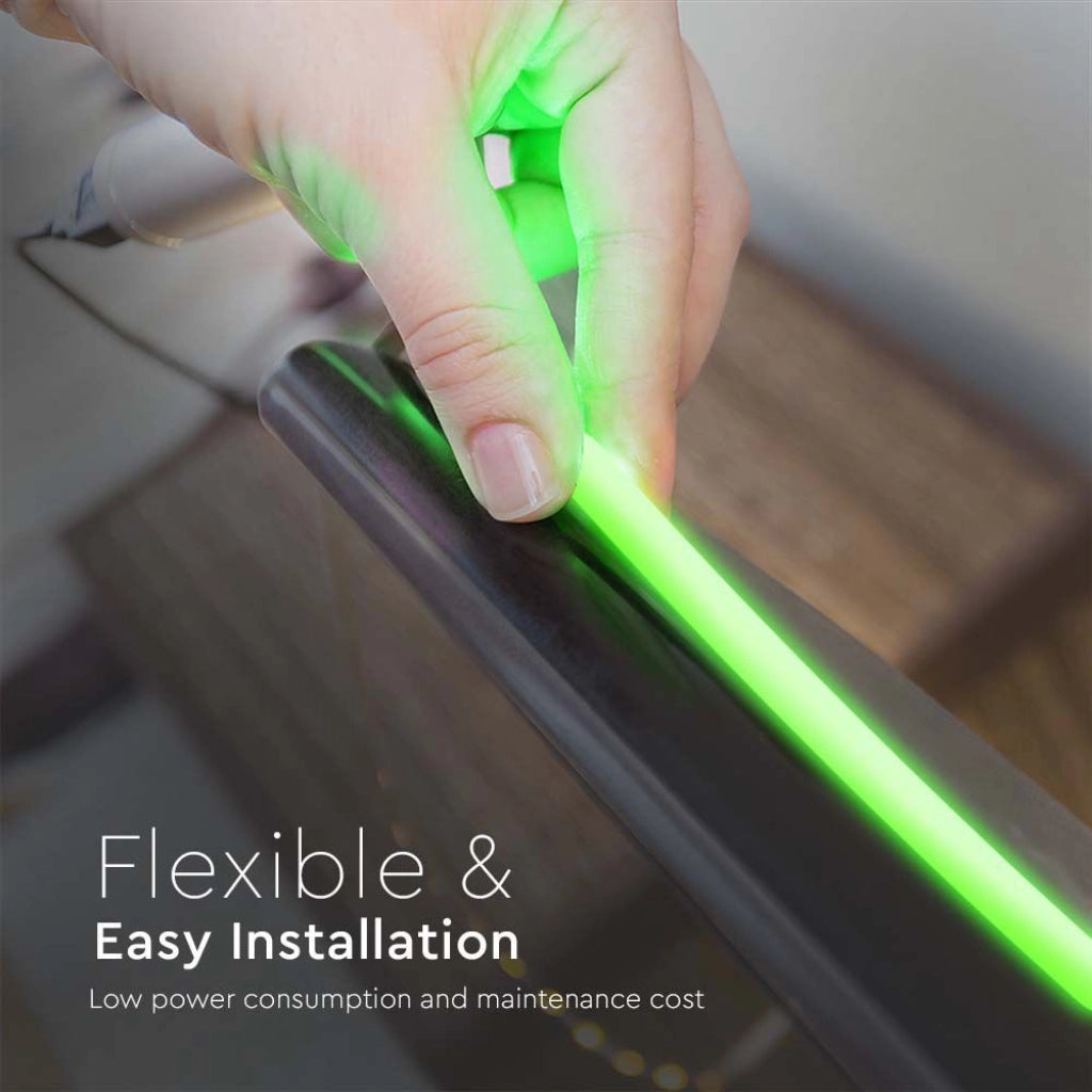 Strip LED COB-320 10W/m 5m 24V Colore Verde IP67 10mm SKU-23143