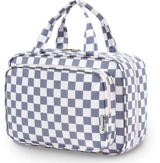 Organizzatore per bagno per donne Toletta appeso per donne Organizzatore cosmetico Grande Toletta Organizzatore cosmetico per donne e ragazze (Gris-Azzurro Dibattimento (Grande))