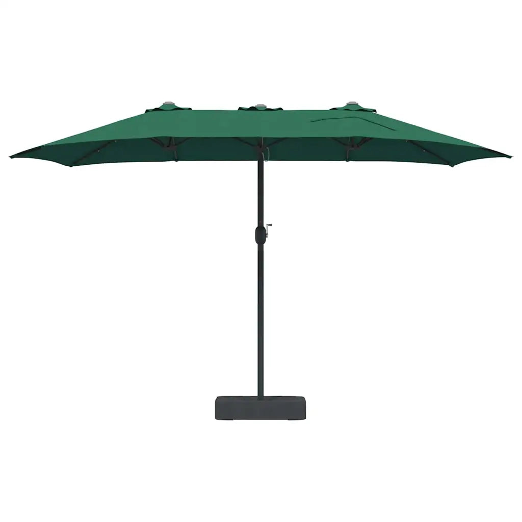 vidaXL Ombrello da giardino Verde 385 x 209 x 244 cm Tessuto