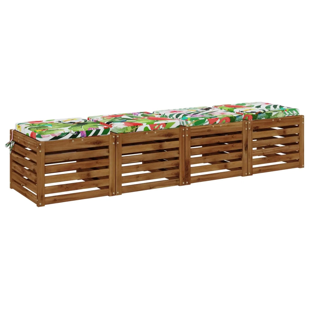 Cuscini per Sedia in 4 Pezzi SOEST 4 pz 100% Poliestere 944458
