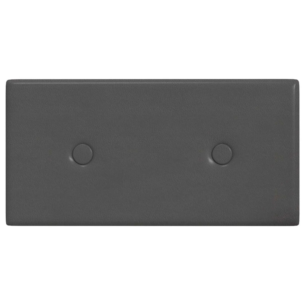 Testiera da Parete 12 pcs Grigio 30 x 15 cm Pelle Sintetica 42046509