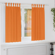 vidaXL Tende con tende 2 pcs Arancione Vivo Poliestere