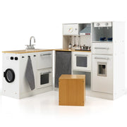 Cucina giocattolo per bambini con lavandino fornelli, Cucina finta giocattolo con suoni e luci realistici-Cucine giocattoli