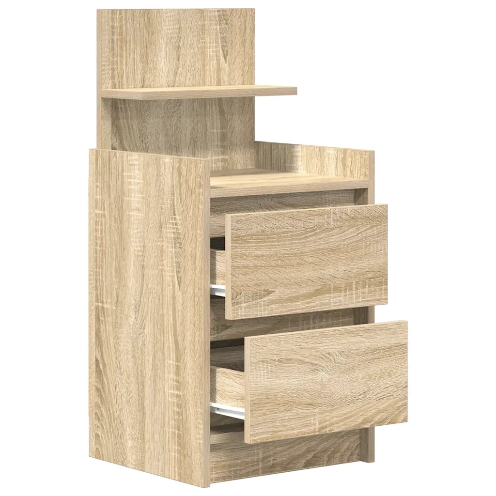Comodini con 2 Cassetti 2 pz Rovere Sonoma 38x34x80 cm 861360
