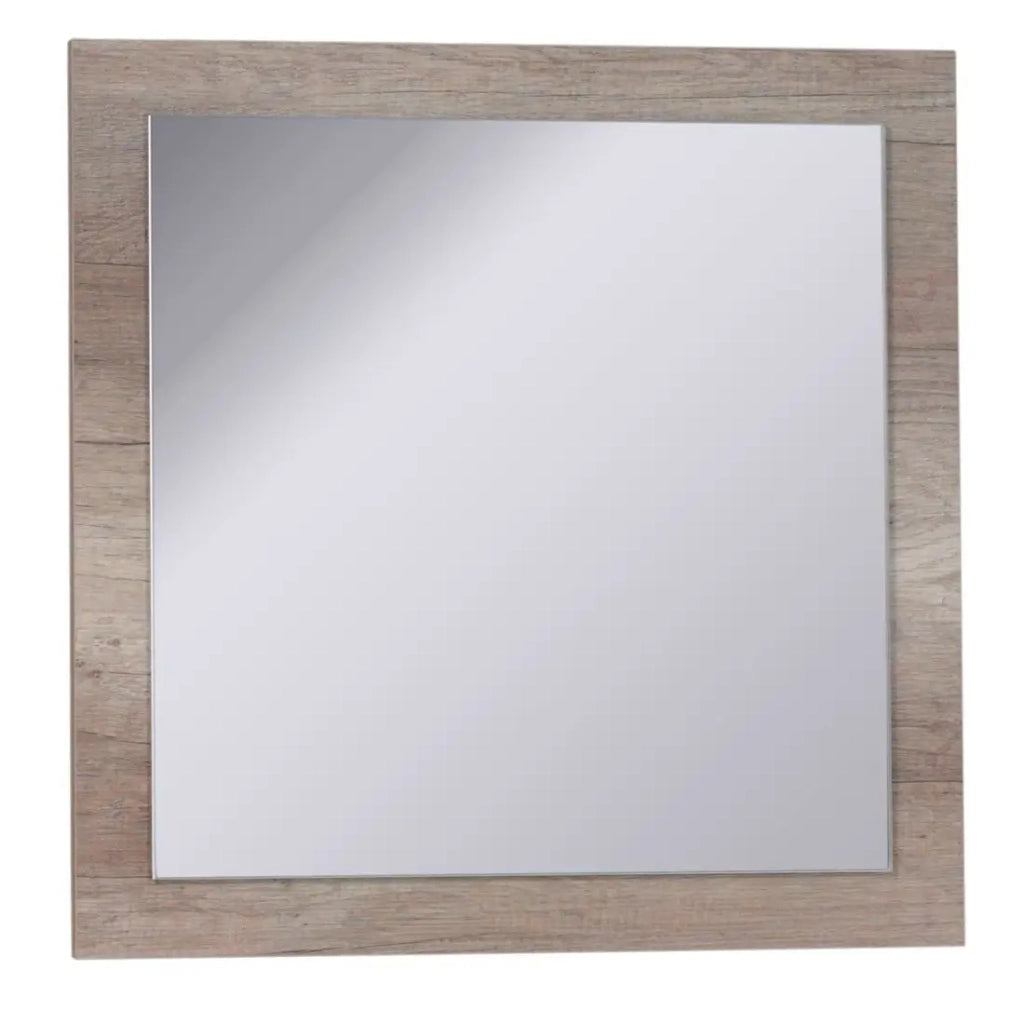 Buffet 4 porte FARRA rovere sonoma con 3 specchi quadrati