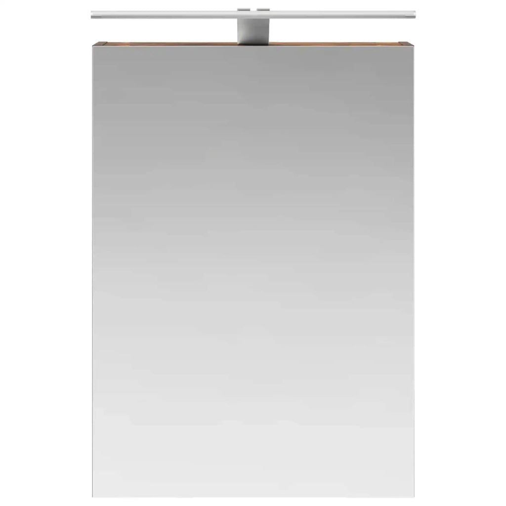 Mobiletto per specchio da bagno Rovere fumé 50 x 14,5 x 70 cm