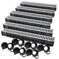 Canale di scolo 6x1m con griglia per scarico acqua 1,5t Canaletta di drenaggio