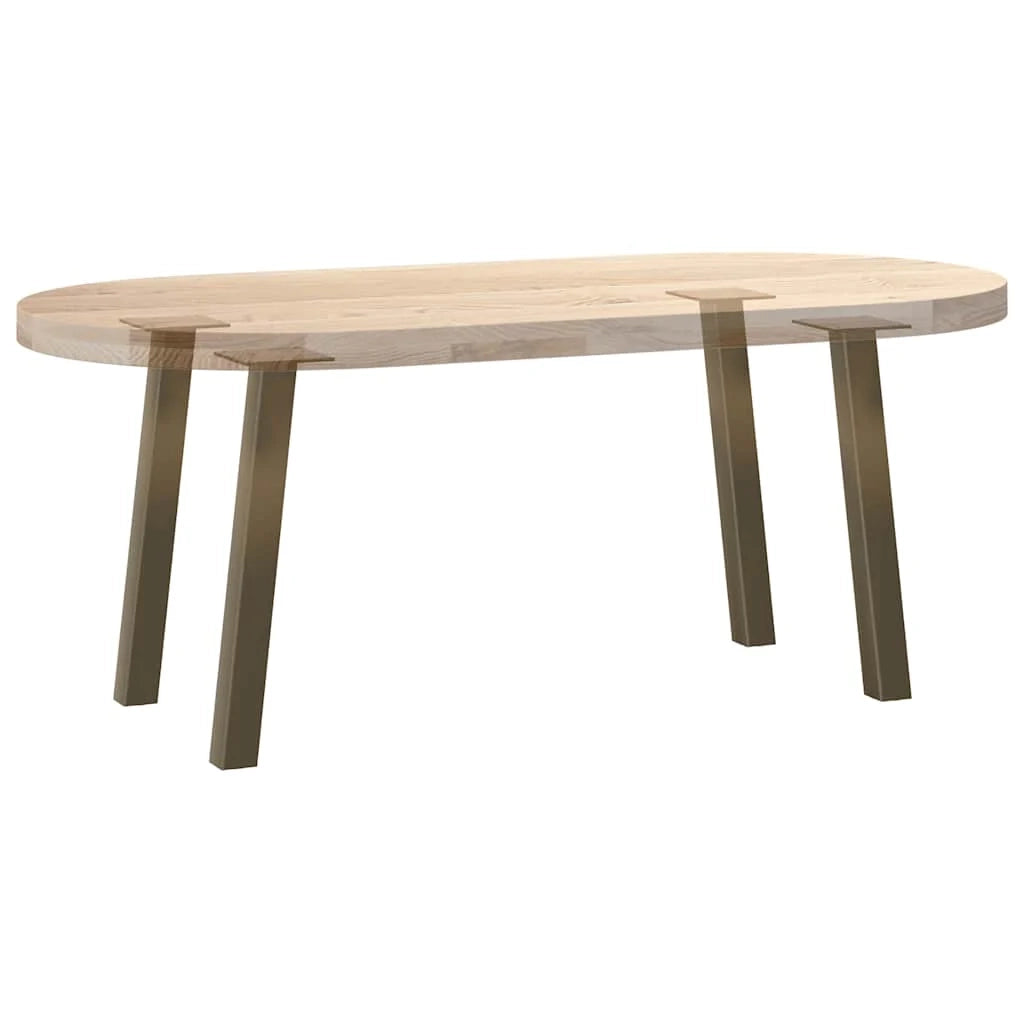 Set di 4 gambe robuste per tavolino da caffè da 42 cm con gommini design moderno in acciaio naturale 02_0056788