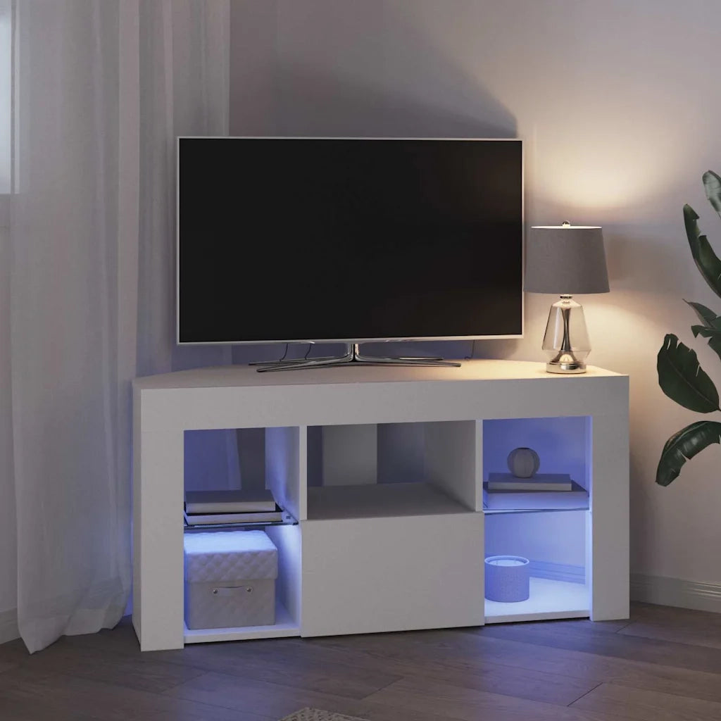 Mobile TV | Armadietto TV | Mobile Porta TV LED Angolare Bianco 100 x 40 x 50 cm