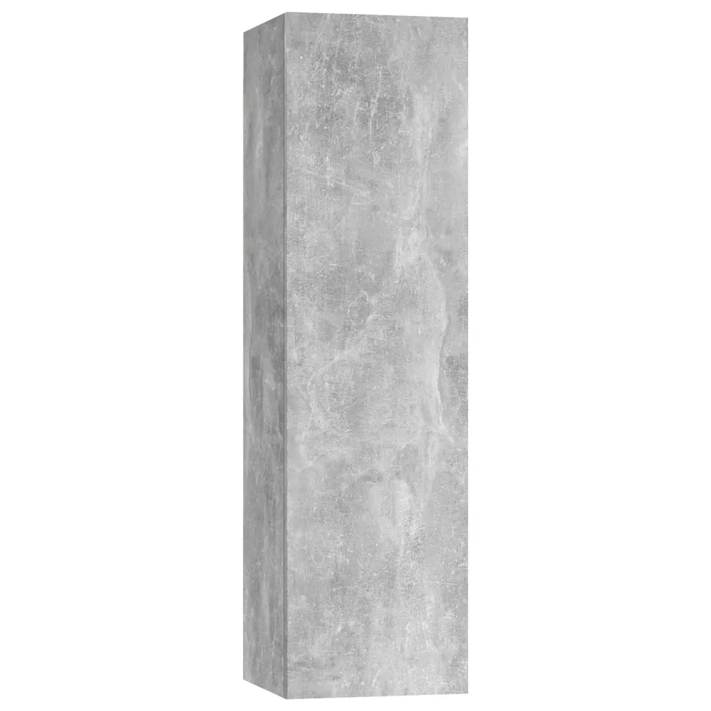 Set di Mobili Porta TV 4 pz Grigio Cemento in Legno Multistrato 3079153