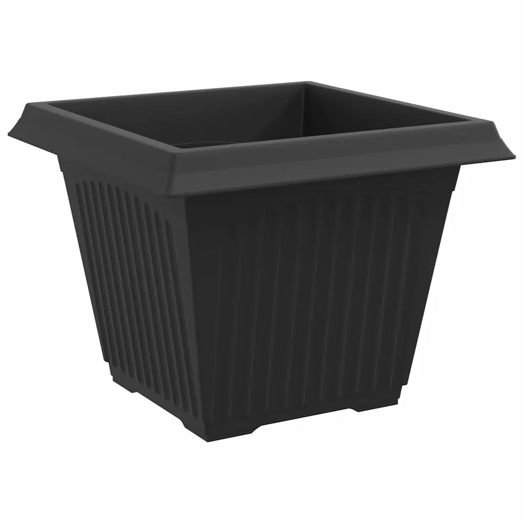 Vaso quadrato per fiori 24 pcs Nero 43 x 43 x 33,5 cm Plastica
