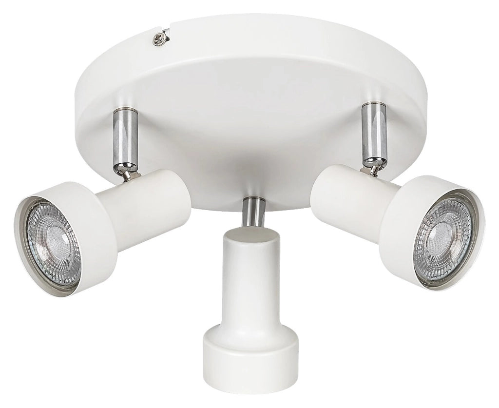 Plafoniera spot bianca GU10 3 luci 3x50W Konrad Rabalux