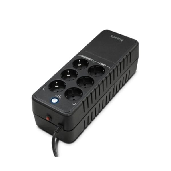 Ups atlantis a03-ps1000 workstation 1000va(500w)tecn stepwave off line v.out 200-243vac 6p schuko di cui 3 in backup e 3 in pro