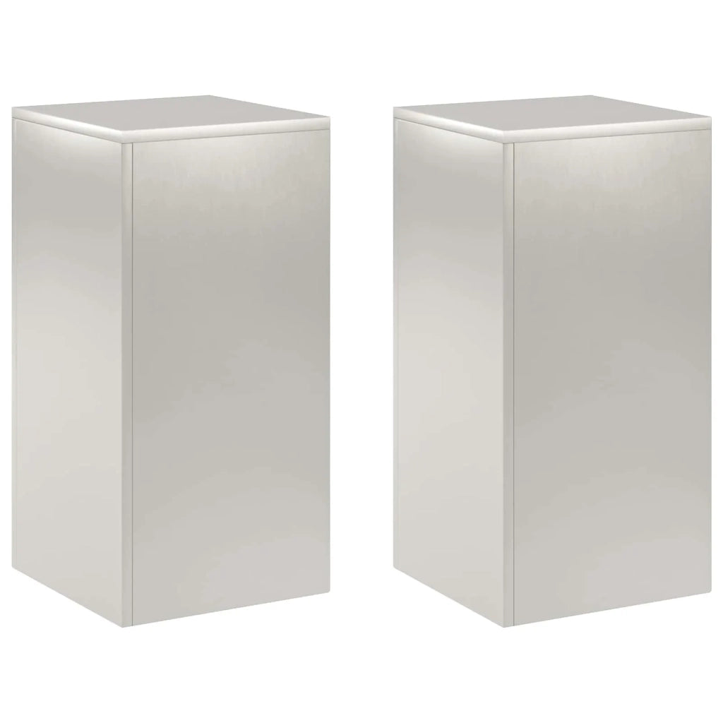 Supporto per piante 2 pcs Argento 30 x 30 x 60 cm Acciaio 8012483