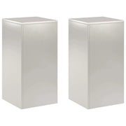 Supporto per piante 2 pcs Argento 30 x 30 x 60 cm Acciaio 8012483