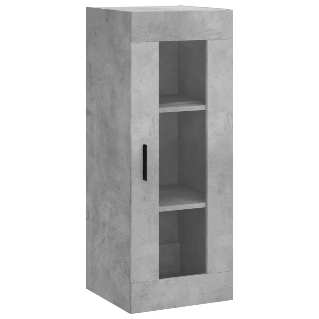 Credenza-Buffet-Armadio da cucina Grigio Cemento 34,5x34x180 cm in Legno Multistrato 410703