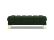Cosmopolitan Design - Panca "Bali" 2 posti in tessuto strutturato verde scuro 