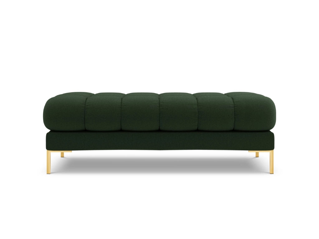Cosmopolitan Design - Panca "Bali" 2 posti in tessuto strutturato verde scuro 
