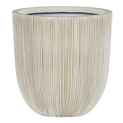Vaso per fiori Fioriera alta in poliresina beige 33 x ø 31 cm Accessori per arredamento per interni e interni moderni e minimalisti