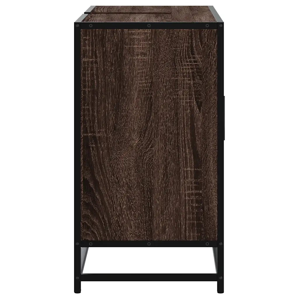 Mobile Lavabo Bagno Rovere Marrone 60x30x60cm Legno Multistrato 849293