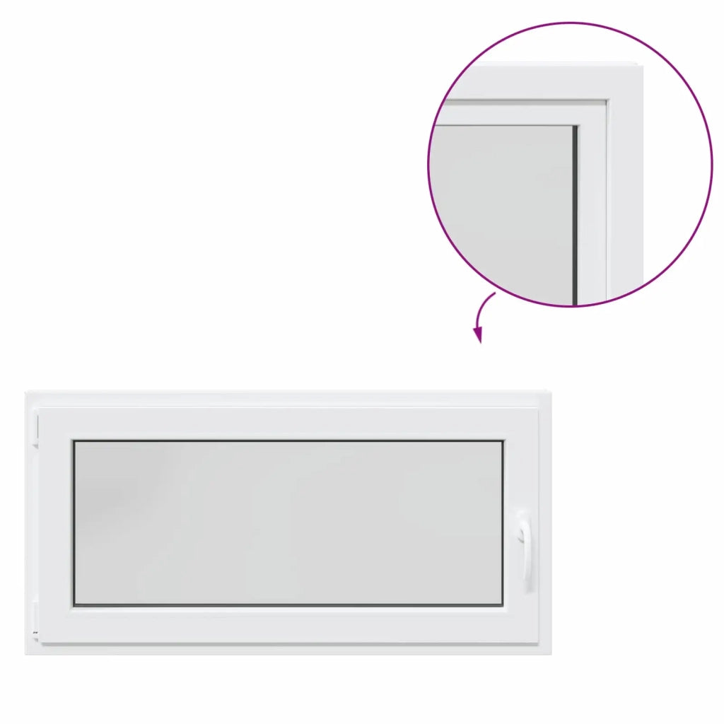 Finestra per Soffitta RISOR 120 x 60 cm PVC e Vetro Bianco CFW3883376