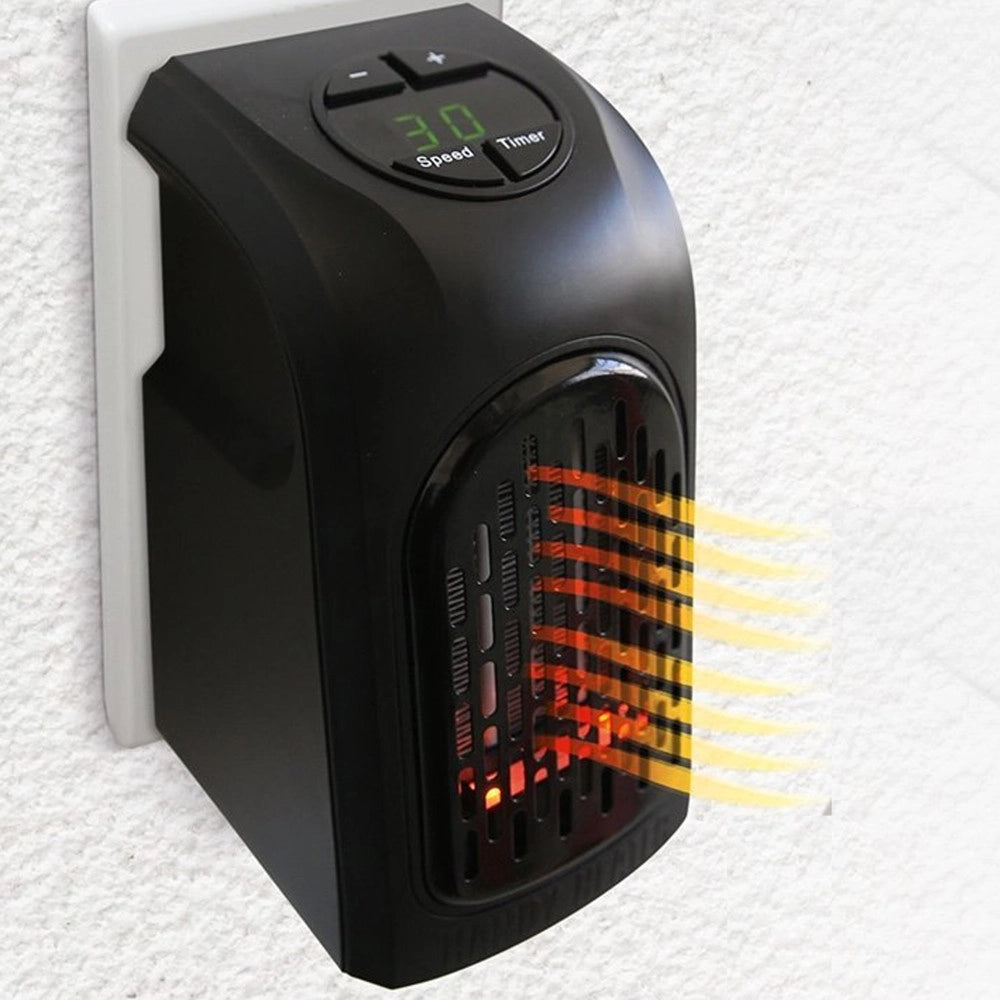 Trade Shop - Stufa Elettrica Portatile A Basso Consumo 350w Gradi Regolabili Per Casa Ufficio -