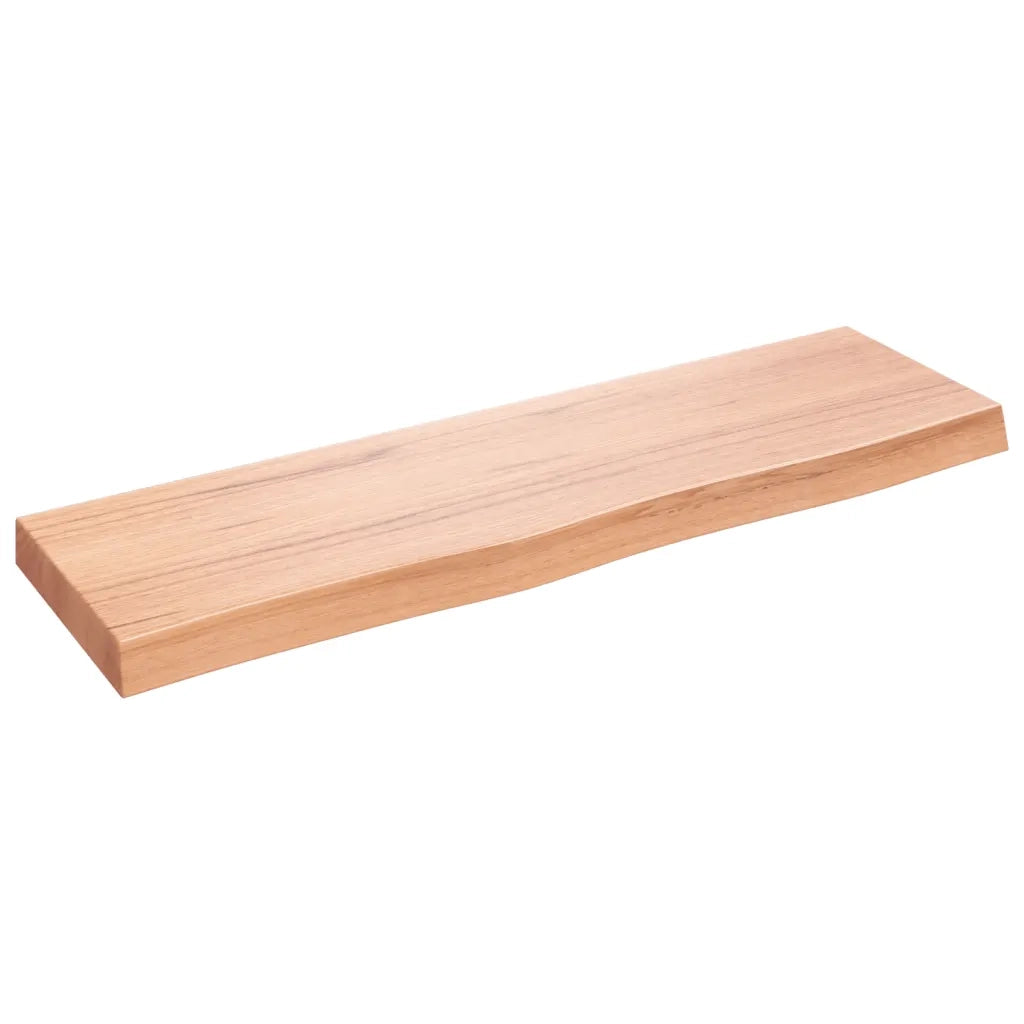 Piano Bagno Marrone 100x30x(2-6) cm Legno Massello Trattato 3156127