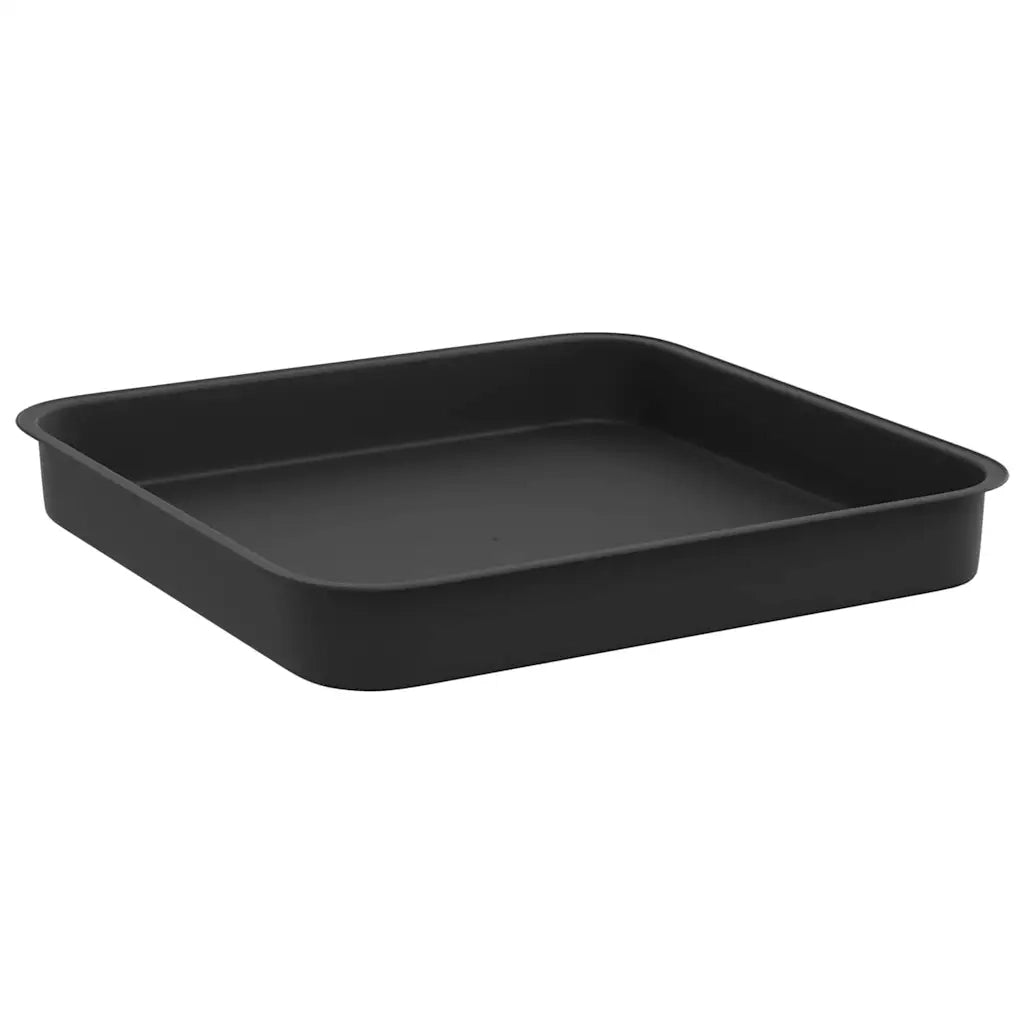 Vassoio Quadrato per Fiori 6 pcs Nero 15 x 15 x 2 cm Plastica 42020361