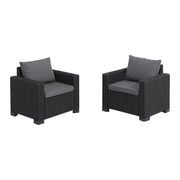 Set Poltrone da Esterno Keter California in Resina Colore: Grafite