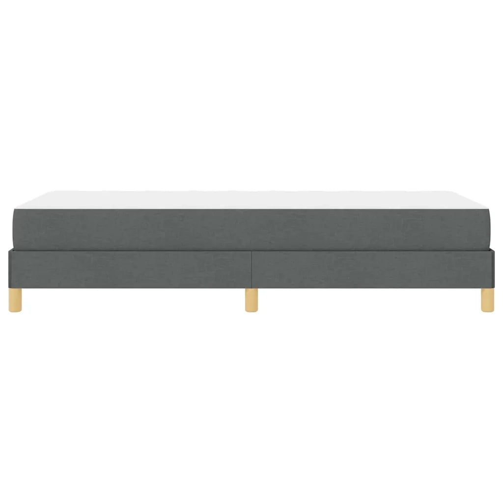 Letto a molle con materasso Grigio scuro 100 x 200 cm Tessuto 3398543