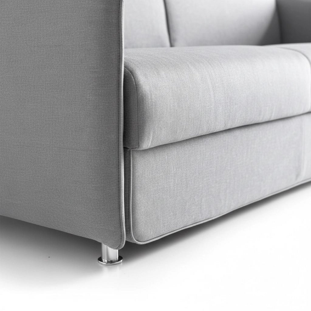 Varedo, Divano Fisso 2 Posti Sfoderabile Made in Italy, 180x95x90h cm Grigio