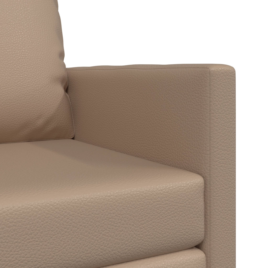 Divano letto vitaXL 2-in-1 Cappuccino 74x77x81 cm in pelle sintetica