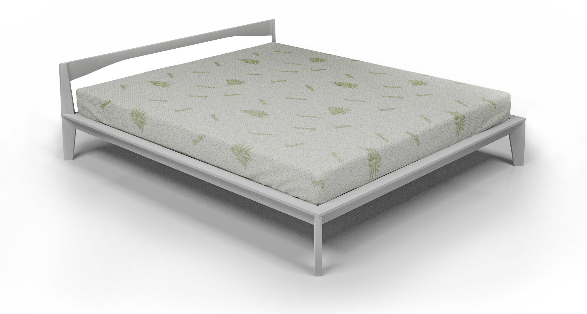 Coprimaterasso Singolo in Poliestere Aloe Vera Bianco