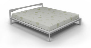 Coprimaterasso Singolo in Poliestere Aloe Vera Bianco