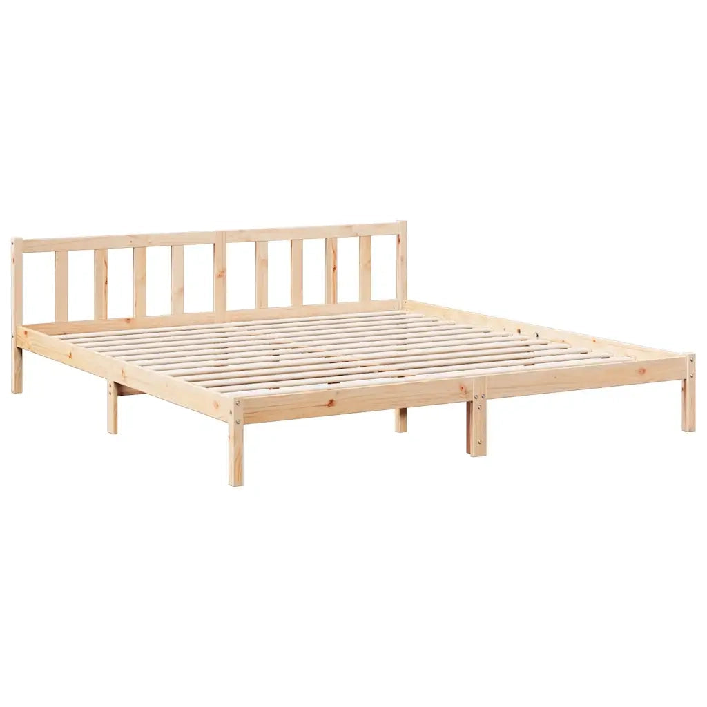 Letto Extra Lungo senza Materasso 200x210 cm in Legno di Pino