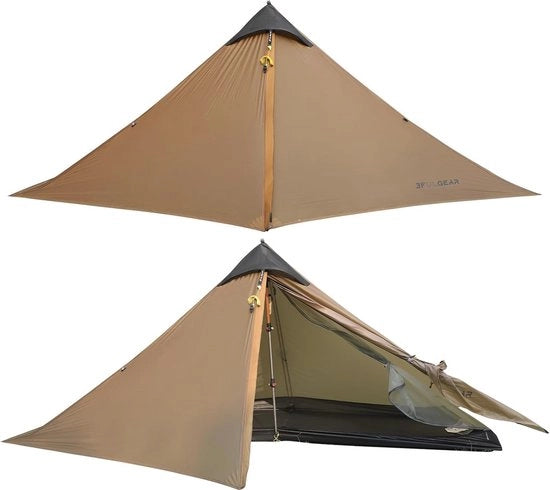 Tenda da Campeggio Ultraleggera per 1 Persona - Tenda da Campeggio Acquaparante a Doppio Strato per 3 Stagioni