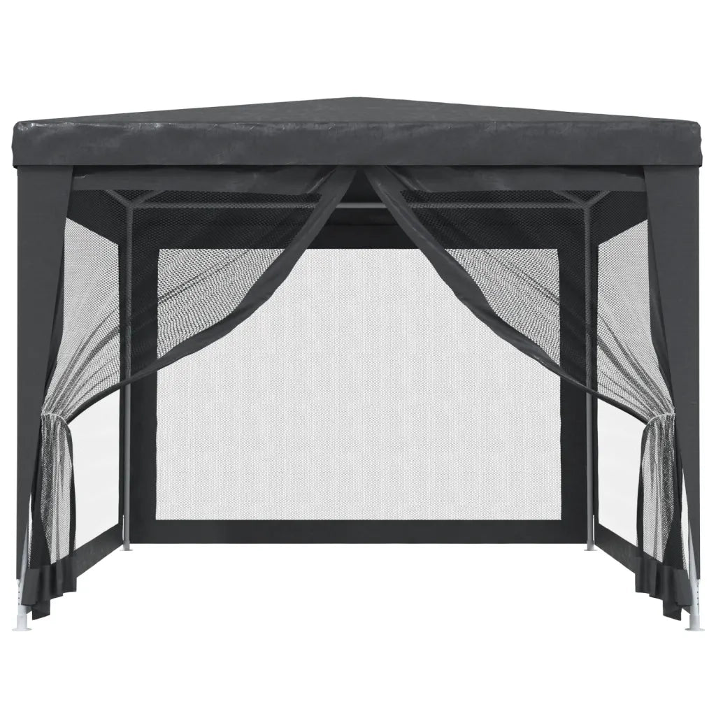 Tenda per Feste con 4 Pareti in Rete-Tenda da campeggio Antracite 3x4 m in HDPE